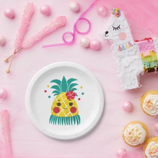Fräulein Hawaiian Pineapple Pappteller (Party)