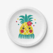 Fräulein Hawaiian Pineapple Pappteller (Vorderseite)