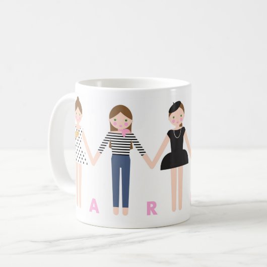 Fräulein in Paris Tasse (Vorderseite Links)