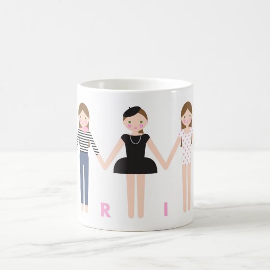 Fräulein in Paris Tasse (Mittel)