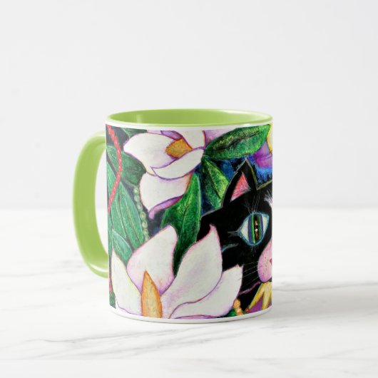 Fräulein Jazz Kitty Magnolia Mud Tasse (Vorderseite Links)
