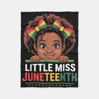 Fräulein Juneteenth Freiheit Schwarze Amerikanisch Fleecedecke