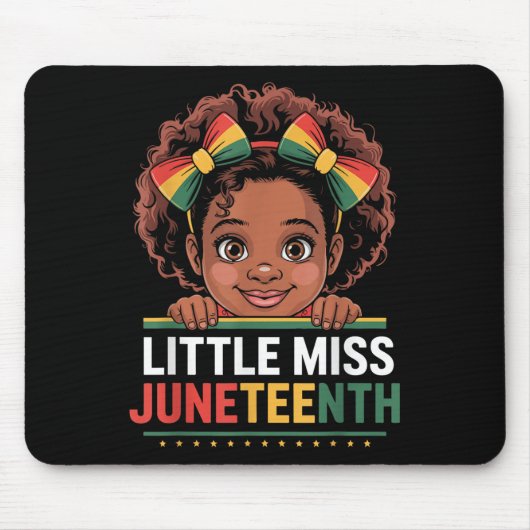 Fräulein Juneteenth Freiheit Schwarze Amerikanisch Mousepad (Vorne)