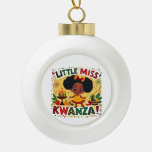 Fräulein Kwanza Afroamerikanisches Kwanaz-Erbe Keramik Kugel-Ornament