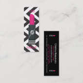 Fräulein Makeup Pink 2 Mini Visitenkarte (Vorne/Hinten)