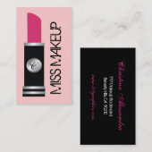 Fräulein Makeup Pink Visitenkarte (Vorne/Hinten)