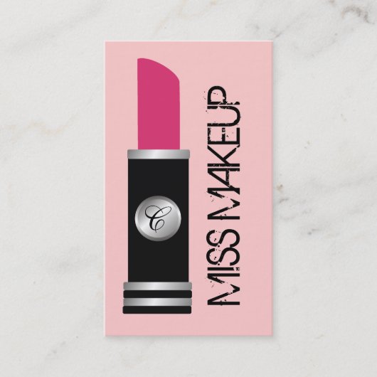 Fräulein Makeup Pink Visitenkarte (Vorderseite)