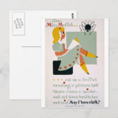 Fräulein Muffet Postkarte (Vorne/Hinten)