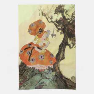 Fräulein Muffet & Spinne, Vintage Mother Goose Handtuch