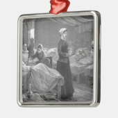 Fräulein Nightingale im Kasernen-Krankenhaus Silbernes Ornament (Links)