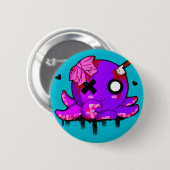 Fräulein Octopus Button (Vorne & Hinten)