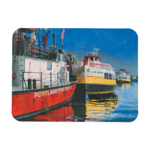 Fräulein Portland Fireboat und Casco Bay Ferries Magnet