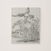 Fräulein Puvigne als die lebende Statue, in Puzzle (Vertikal)