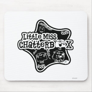 Fräulein Quasselstrippe Schwarz-Weiß-Stern Mousepad