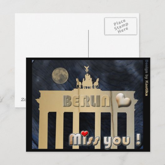 Fräulein Sie Berlin Postkarte (Vorne/Hinten)