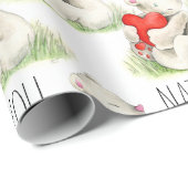 Fräulein Sie personalisierte Bärnherz Geschenkpapier (Rolleneckpunkt)