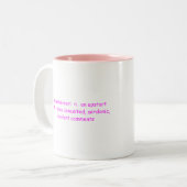 Fräulein Wisenheimer Definition Mug - ROSA Zweifarbige Tasse (Vorderseite Links)
