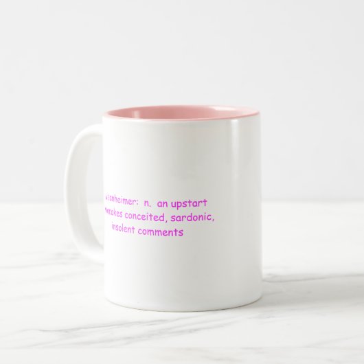 Fräulein Wisenheimer Definition Mug - ROSA Zweifarbige Tasse (Vorderseite Links)