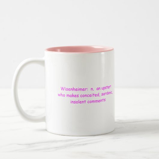 Fräulein Wisenheimer Definition Mug - ROSA Zweifarbige Tasse (Links)