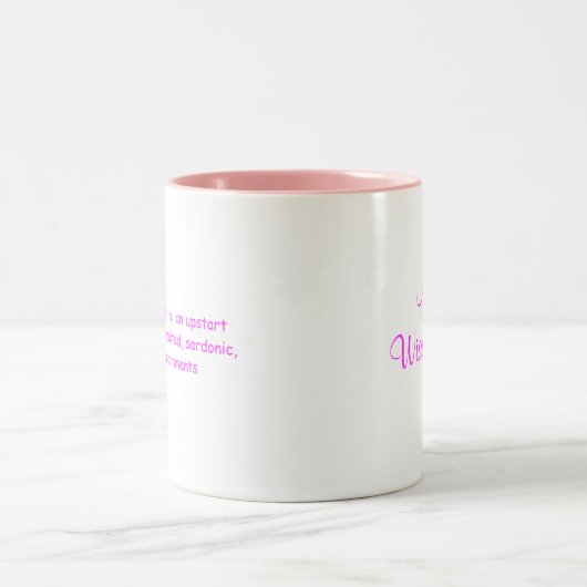 Fräulein Wisenheimer Definition Mug - ROSA Zweifarbige Tasse (Mittel)