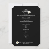 Fräuleinusa silberner Crwn Plumeria spricht Ball Einladung (Vorderseite)