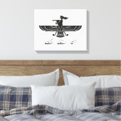 FrauLifeFreedom Faravahar Black Canvas Print Leinwanddruck (Insitu (Schlafzimmer))