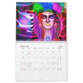 Frauporträt mit 2014 gemischten Medien Kalender (Feb 2026)
