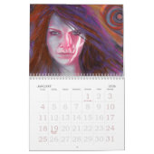 Frauporträt mit 2014 gemischten Medien Kalender (Jan 2026)