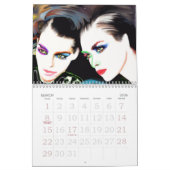 Frauporträt mit 2014 gemischten Medien Kalender (Mär 2026)