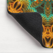 Fraxtal Art Star: Orange Aqua Lila Mousepad (Ecke)