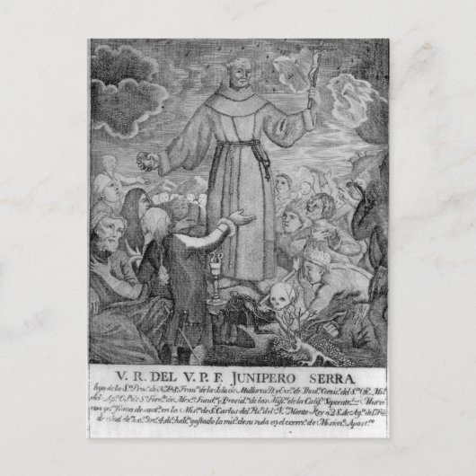 Fray Junipero Serra Postkarte (Vorderseite)