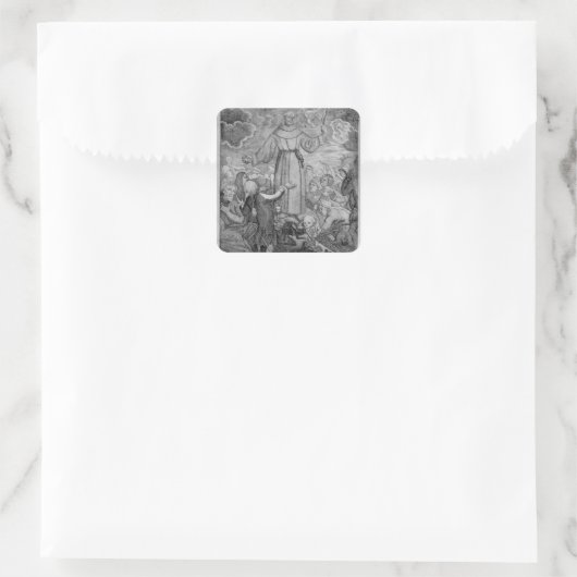 Fray Junipero Serra Quadratischer Aufkleber (Tasche)