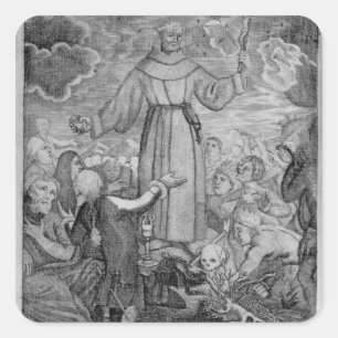 Fray Junipero Serra Quadratischer Aufkleber