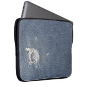 Frayed Blue Denim Hole Laptopschutzhülle (Vorne Rechts)