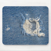 Frayed Blue Denim Mousepad (Vorne)
