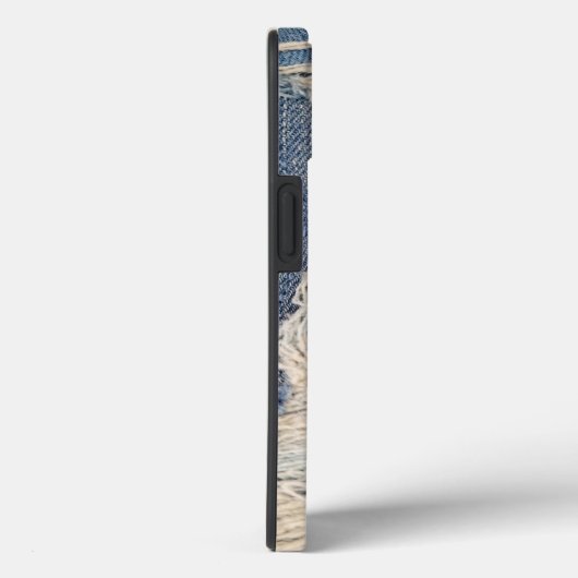 Frayed Blue Jean Fabric Case-Mate iPhone Hülle (Rückseite / Rechts)