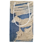 Frayed Blue Jean Fabric Kleine Geschenktüte (Vorderseite)