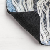 Frayed Blue Jean Hole Mousepad (Ecke)