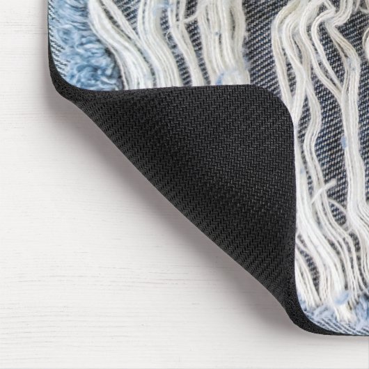 Frayed Blue Jean Hole Mousepad (Ecke)