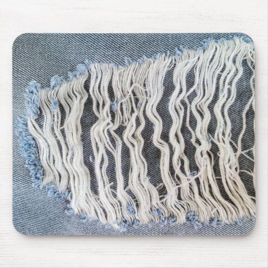 Frayed Blue Jean Hole Mousepad (Vorne)