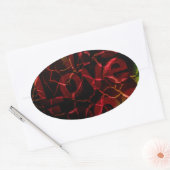 Frayed Edges, Starkes Herz: Unzerbrechliche Liebe Ovaler Aufkleber (Umschlag)