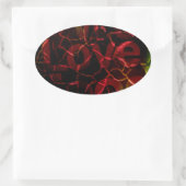 Frayed Edges, Starkes Herz: Unzerbrechliche Liebe Ovaler Aufkleber (Tasche)