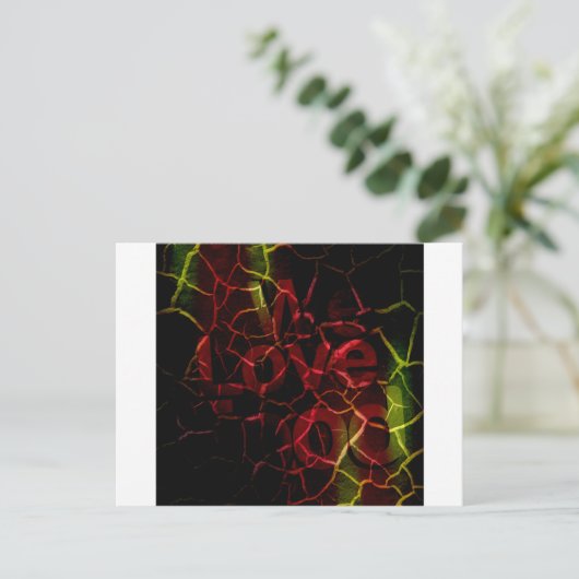 Frayed Edges, Starkes Herz: Unzerbrechliche Liebe Postkarte (Stehend Vorderseite)