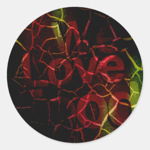 Frayed Edges, Starkes Herz: Unzerbrechliche Liebe Runder Aufkleber