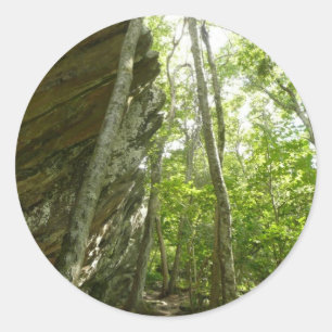 Frazier Rock Wand im Shenandoah National Park Runder Aufkleber
