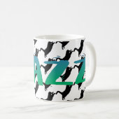FRAZZ! Schwarze Katzen-Tasse Kaffeetasse (VorderseiteRechts)