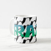 FRAZZ! Schwarze Katzen-Tasse Kaffeetasse (Vorderseite Links)