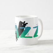 FRAZZ! Schwarze Katzen-Tasse Kaffeetasse (VorderseiteRechts)