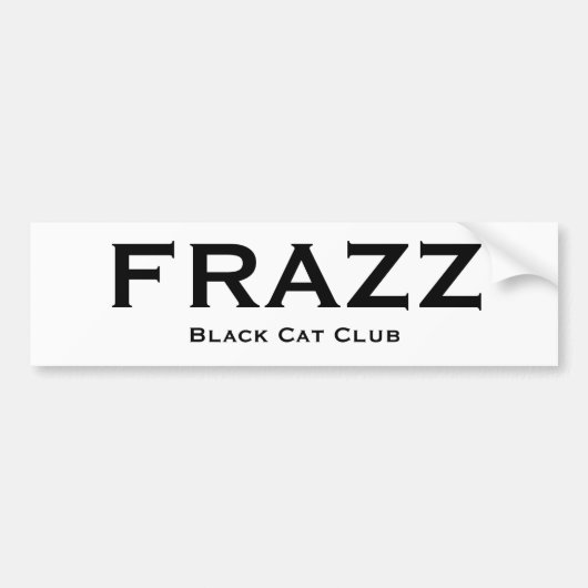 Frazz/schwarze Katzen-Verein-Autoaufkleber Autoaufkleber (Vorne)