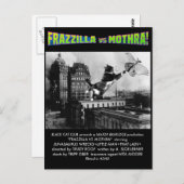 Frazzilla! Eine Monster-Katzen-Postkarte Postkarte (Vorne/Hinten)